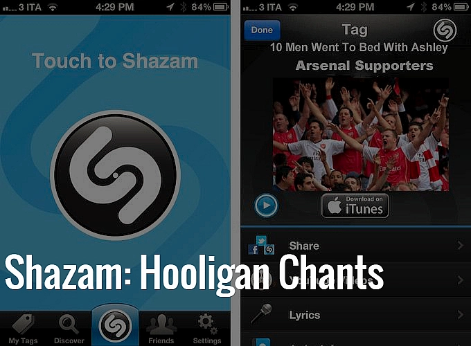 Shazam Hooligan Chants