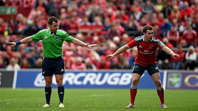 Nigel Owens Tweets That He's Taking A Whistle To The Munster-Leinster Gun Fight