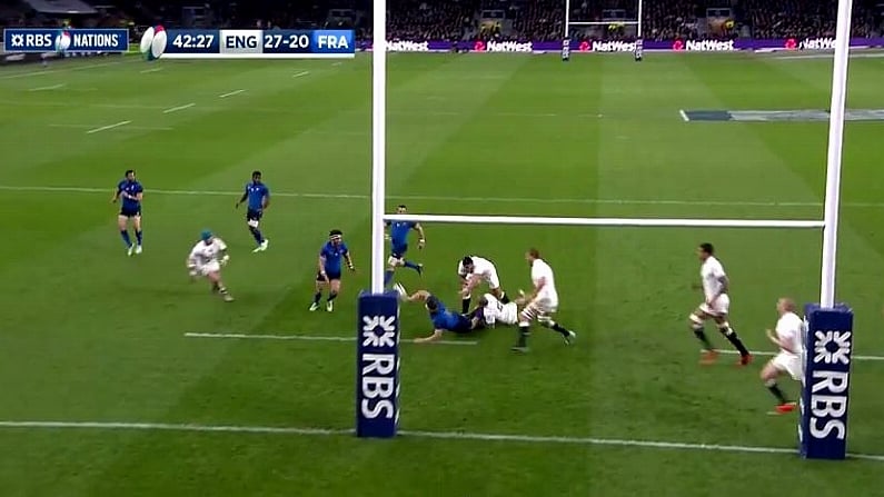 Video: Marvel At That Brilliant Guilhem Guirado Offload For Maxime Mermoz's Try