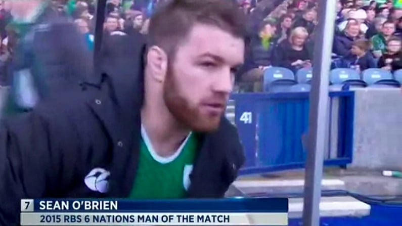 GIF: Only Sean O'Brien Could Make Standing Up At The Right Time This Impressive