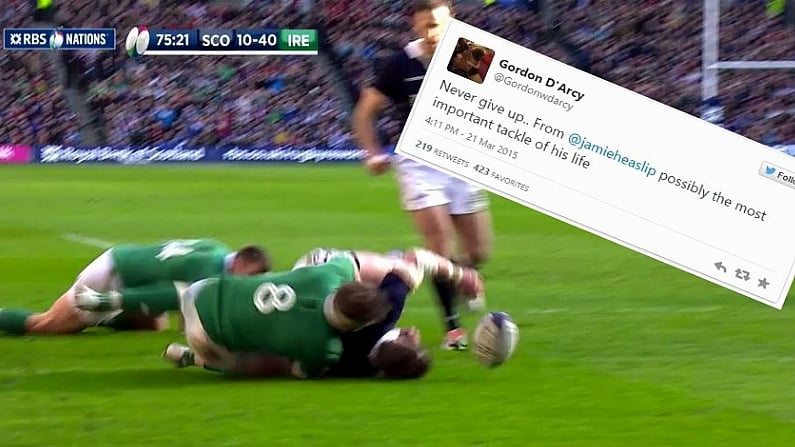 The Easofen Moment Of The Day: That Brilliant Jamie Heaslip Tackle (Video)