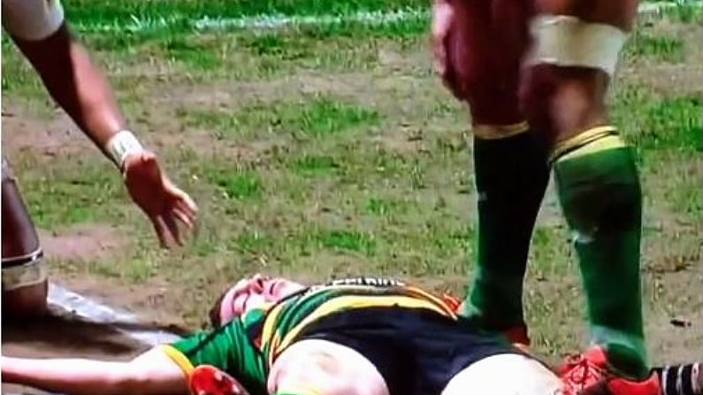 Divisive Red Card Shown After George North Knocked Out Cold This Evening