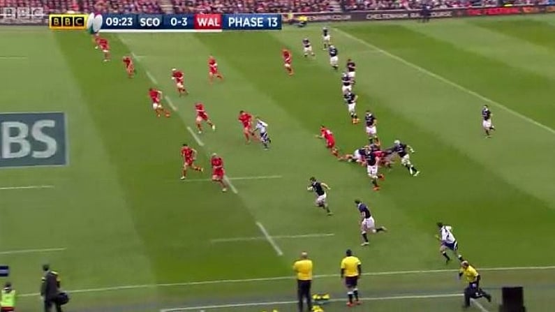 Video: Stuart Hogg Burns The Welsh Defence To Score Superb Try