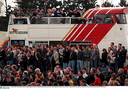 Another way of watching AIB League Division 1 Garryowen v Young Munster at Dooradoyle Limericl April 1996