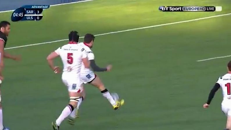 Video: Luke Marshall Gets On The End Of Perfect Jared Payne Grubber For Ulster Try