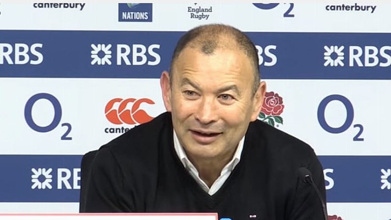 England Coach Eddie Jones Had A Tetchy Encounter With An Irish Media Member On Saturday