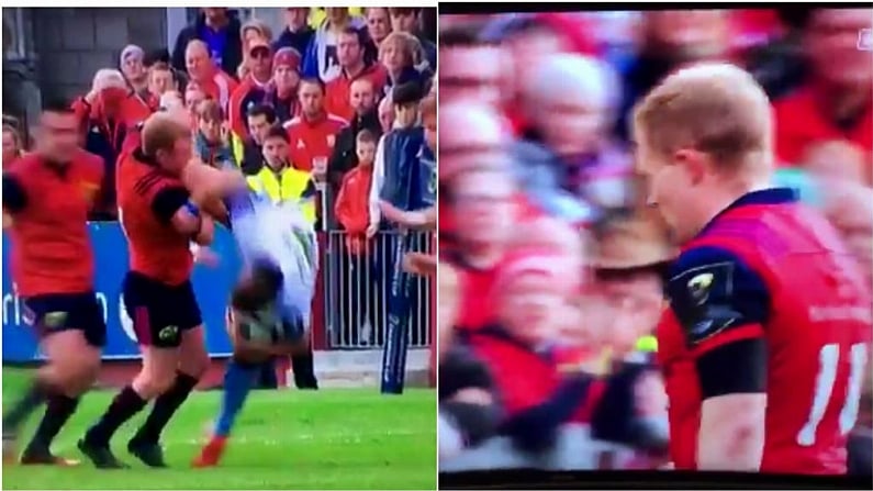 Watch: Keith Earls Sent Off For Dangerous Tackle Against Glasgow