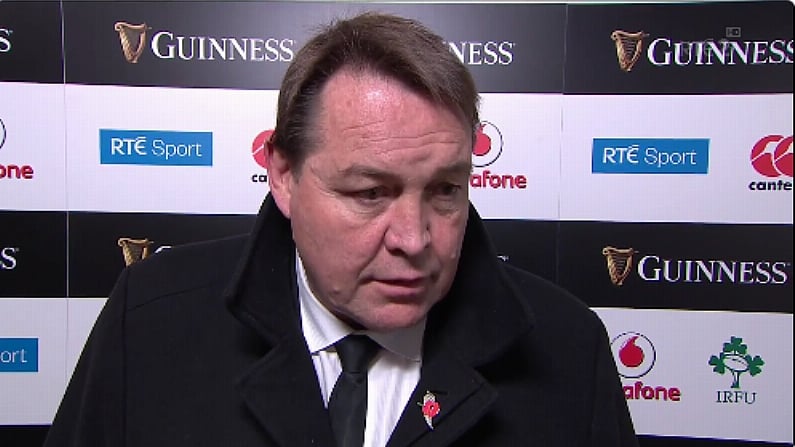 Steve Hansen Gave An Extremely Spiky Post-Game Interview To RTE