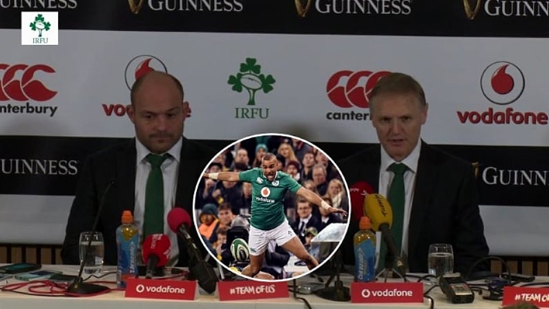 Joe Schmidt Joked About Simon Zebo's Parenting Skills After Australia Win