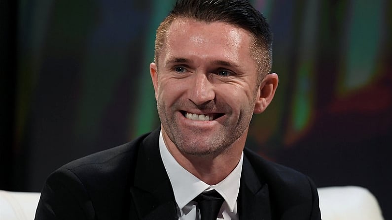 19 March 2017; Former Republic of Ireland captain and record goalscorer Robbie Keane during the Three FAI International Soccer Awards at RTE Studios in Donnybrook, Dublin. Photo by Brendan Moran/Sportsfile