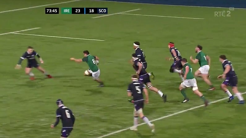 Watch: Jack O'Sullivan Bulldozes Ireland To Victory Against Scots In U20s