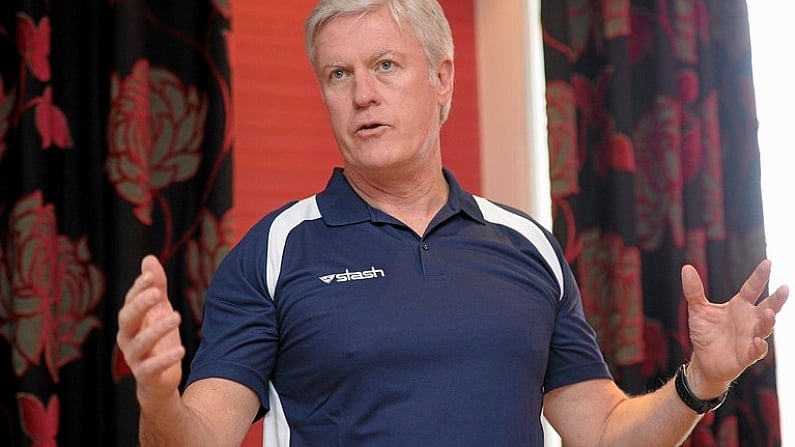 28 March 2011; Technical Director Matt Williams speaking at the launch of the 'Shamrock Warriors' as the first recognised 7's rugby club in Ireland. Hampton Hotel, Morehampton Road, Donnybrook, Dublin. Picture credit: Paul Mohan / SPORTSFILE