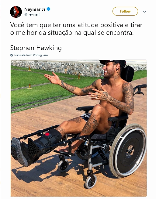 neymar stephen hawking