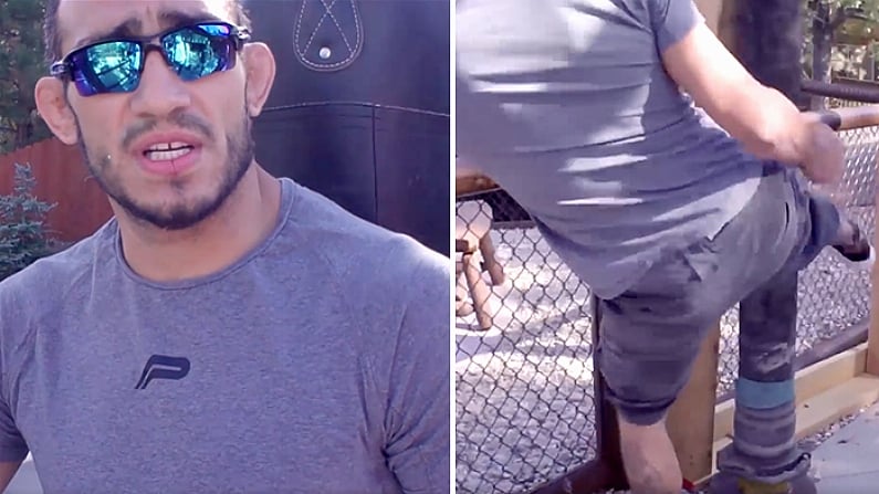 Watch: Tony Ferguson Kicks Steel Pipe As Training For Upcoming Khabib Bout