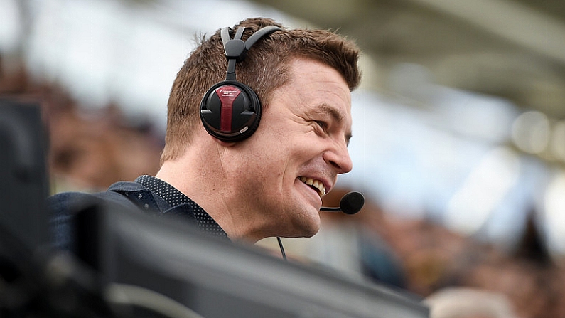 1 April 2017; Former Ireland and Leinster player Brian O'Driscoll during the European Rugby Champions Cup Quarter-Final match between Leinster and Wasps at the Aviva Stadium in Dublin. Photo by Cody Glenn/Sportsfile