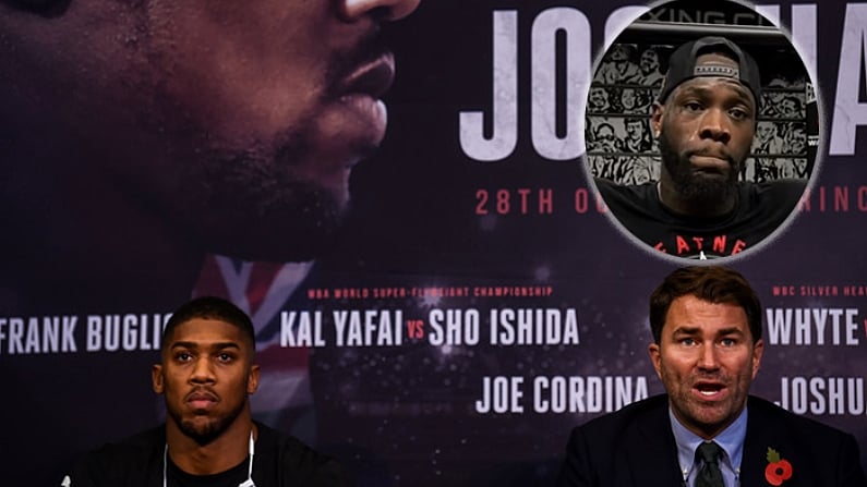 Eddie Hearn Blasts 'Bullshit' Wilder After Anthony Joshua Punditry Fall-Out