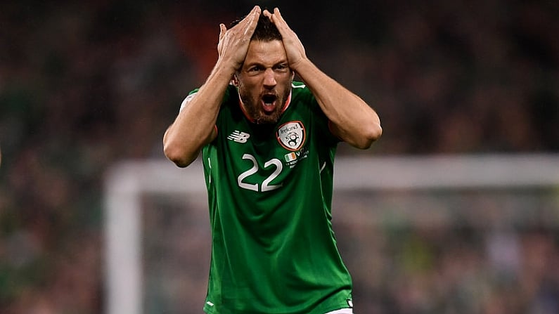 14 November 2017; Harry Arter of Republic of Ireland during the FIFA 2018 World Cup Qualifier Play-off 2nd leg match between Republic of Ireland and Denmark at Aviva Stadium in Dublin. Photo by Stephen McCarthy/Sportsfile