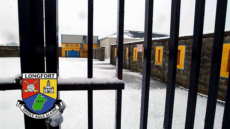 3 Febuary 2002; The entrance to Pearse Park, Longford, venue for the Longford v Carlow Allianz National Football League which was postponed due to the prevailing weather. Picture credit;  Ray McManus / SPORTSFILE *EDI*