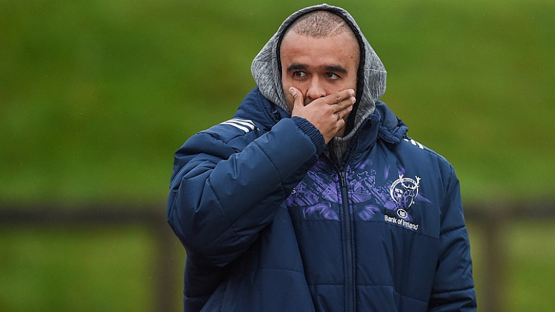 12 December 2017; Simon Zebo makes his way out for Munster Rugby squad training at the University of Limerick in Limerick. Photo by Diarmuid Greene/Sportsfile