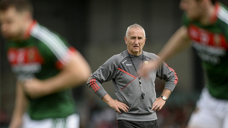 22 July 2017; Mayo selector Donie Buckley before the GAA Football All-Ireland Senior Championship Round 4A match between Cork and Mayo at Gaelic Grounds in Co. Limerick. Photo by Piaras O Midheach/Sportsfile