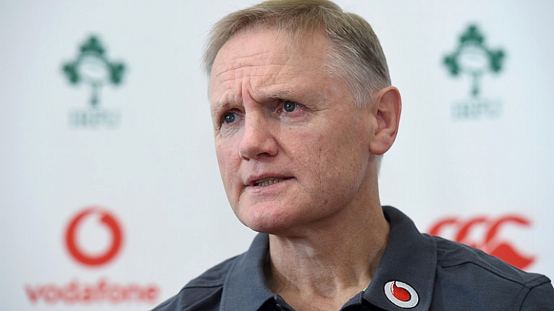 1 February 2018; Head coach Joe Schmidt during an Ireland rugby squad press conference at Carton House in Maynooth, Co Kildare. Photo by Matt Browne/Sportsfile