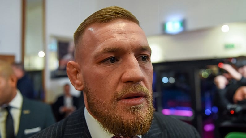 1 November 2017; Conor McGregor arrives at the Conor McGregor Notorious film premiere at the Savoy Cinema in Dublin. Photo by David Fitzgerald/Sportsfile