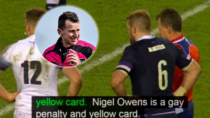 Nigel Owens Issues Comical Response After BBC Subtitle 'Gay' Error