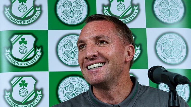 6 July 2018; Glasgow Celtic manager Brendan Rodgers during a Glasgow Celtic Press Conference at the Castleknock Hotel in Dublin. Photo by Matt Browne/Sportsfile