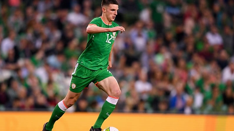 2 June 2018; Declan Rice of Republic of Ireland during the International Friendly match between Republic of Ireland and United States at the Aviva Stadium, Dublin. Photo by Eoin Noonan/Sportsfile