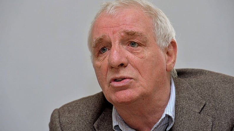 2 October 2013; RTE soccer pundit and former Republic of Ireland player Eamon Dunphy at the launch of John Devines 'Vision for future of Irish Football Programme'. South Dublin Football League Headquarters, Balgaddy Road, Lucan, Co. Dublin. Picture credit: Matt Browne / SPORTSFILE