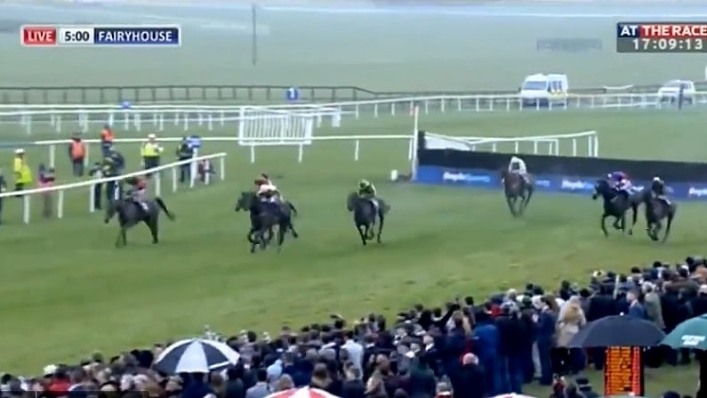 Watch: Absolutely Bonkers Finish To Irish Grand National As 20/1 Shot Clinches It