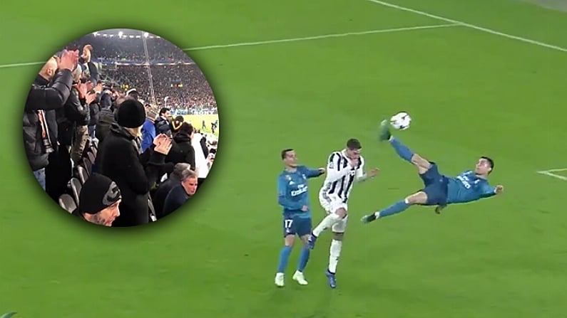 Watch: The Juventus Fan Footage Of Ronaldo's Goal Is Amazing