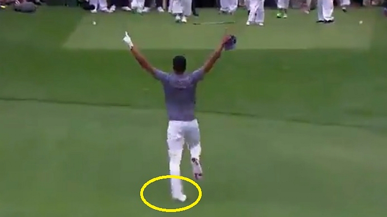 Watch: Golfer Hits Hole-In-One At Augusta, Absolutely Wrecks Himself Celebrating