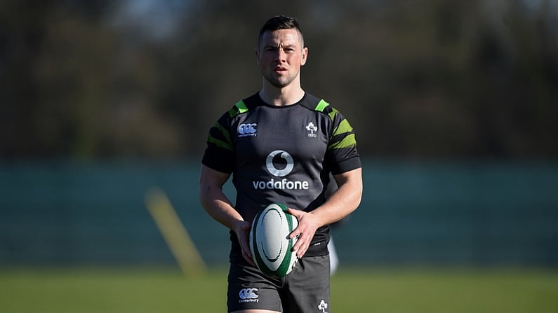 20 February 2018; John Cooney during Ireland Rugby squad training at Carton House in Maynooth, Co Kildare. Photo by David Fitzgerald/Sportsfile