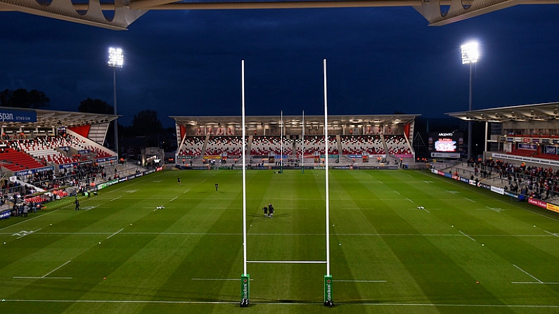 22 October 2016; A general view of the pitch ahead of the European Rugby Champions Cup Pool 5 Round 2 game between Ulster and Exeter Chiefs at Kingspan Stadium in Belfast. Photo by David Fitzgerald/Sportsfile