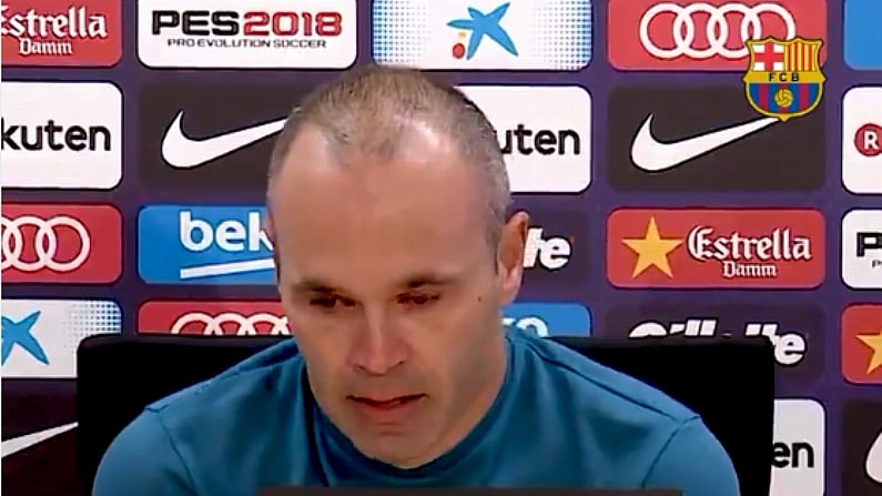 Watch: Emotional Andres Iniesta Bids Farewell To Barcelona