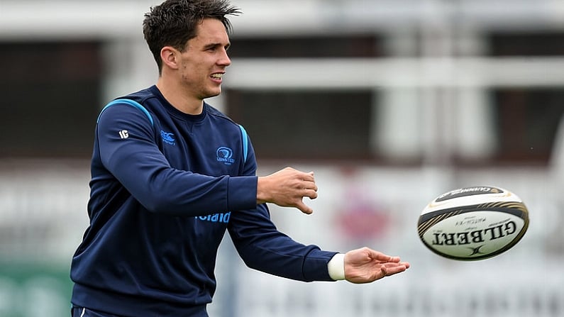 9 April 2018; Joey Carbery during Leinster Rugby squad training at Energia Park in Donnybrook, Dublin. Photo by David Fitzgerald/Sportsfile