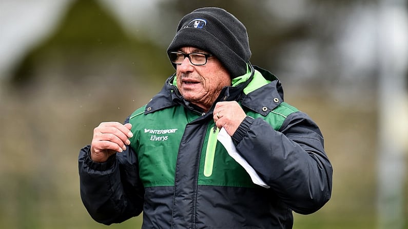 27 March 2018; Head coach Kieran Keane during Connacht Rugby squad training at the Sportsground in Galway. Photo by Seb Daly/Sportsfile