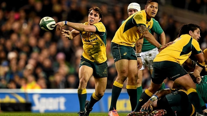 22 November 2014; Nick Phipps, Australia. Guinness Series, Ireland v Australia. Aviva Stadium, Lansdowne Road, Dublin. Picture credit: Stephen McCarthy / SPORTSFILE