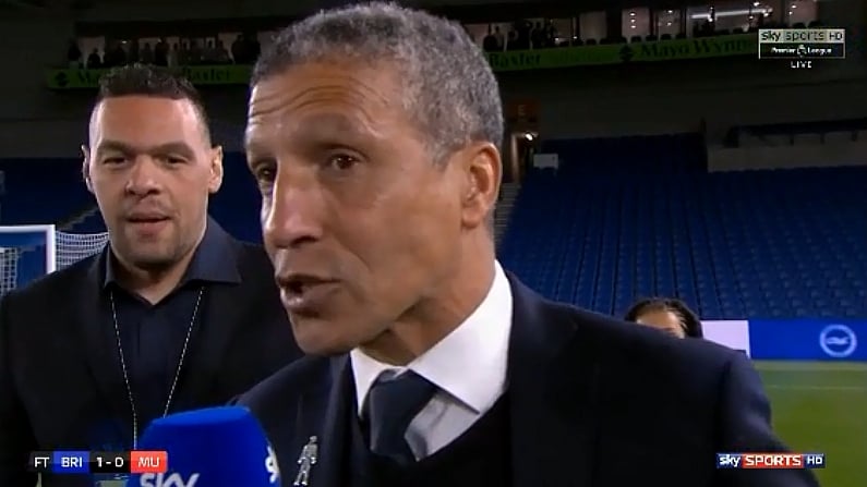 Watch: Chris Hughton Hails Players' 'Belief' After Huge Man United Win