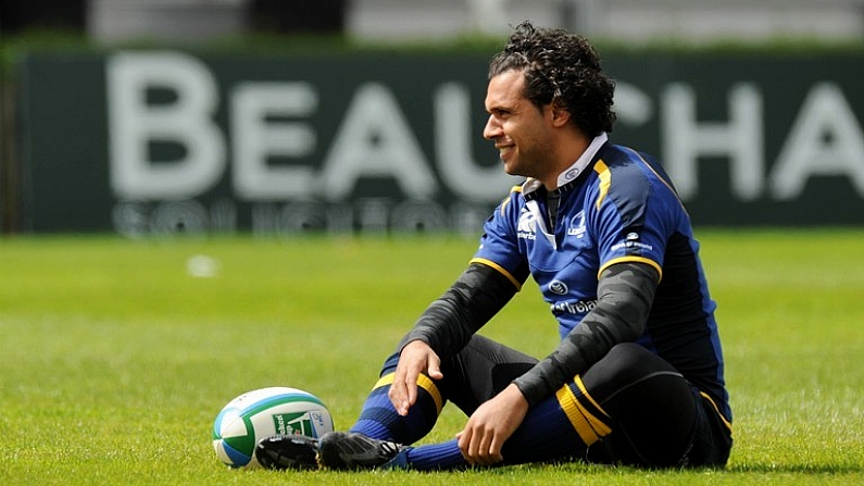 19 May 2009; Isa Nacewa stretches during Leinster rugby squad training ahead of their Heineken Cup Final against Leicester Tigers on Saturday. RDS, Dublin. Picture credit: Pat Murphy / SPORTSFILE