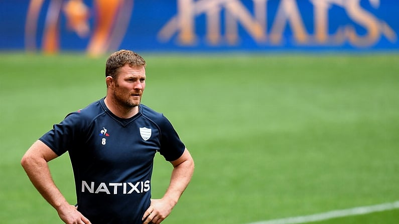 11 May 2018; Donnacha Ryan during the Racing 92 captain's run at San Mames Stadium, in Bilbao, Spain. Photo by Brendan Moran/Sportsfile