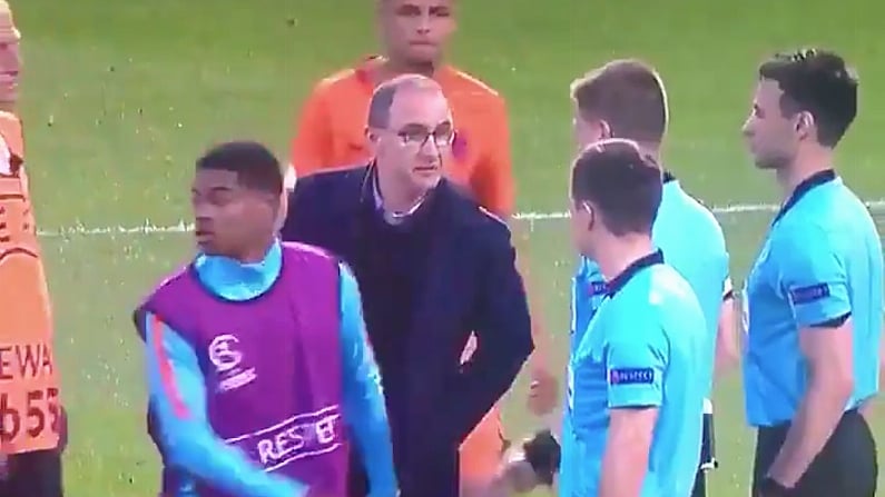 Watch: Martin O'Neill Storms Pitch To Chastise Ref After Controversial Call