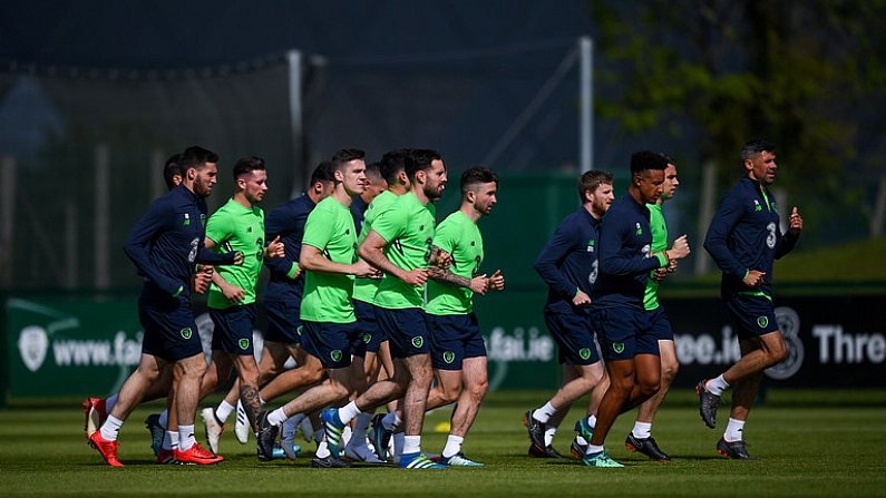 19 May 2018; Players during Republic of Ireland squad training at the FAI National Training Centre in Abbotstown, Dublin. Photo by Stephen McCarthy/Sportsfile