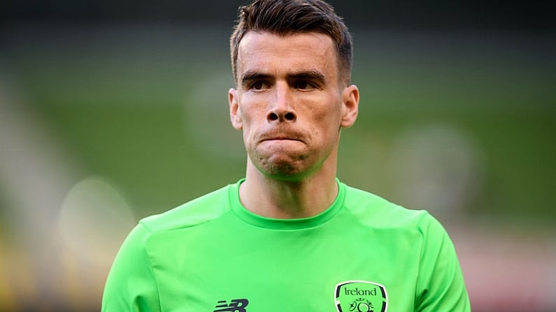 2 June 2018; Republic of Ireland captain Seamus Coleman warms up prior to the International Friendly match between Republic of Ireland and the United States at the Aviva Stadium in Dublin. Photo by Stephen McCarthy/Sportsfile