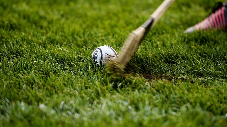 12 March 2017; A general view of a player taking a sideline ball during the Allianz Hurling League Division 1B Round 4 match between Kerry and Galway at Austin Stack Park in Tralee, Co. Kerry. Photo by Diarmuid Greene/Sportsfile