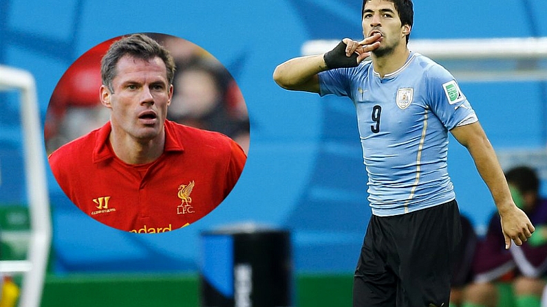 Jamie Carragher Had Only One Response To Luis Suarez's Violent Antics