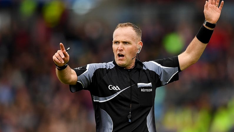 13 May 2018; Referee Conor Lane during the Connacht GAA Football Senior Championship Quarter-Final match between Mayo and Galway at Elvery's MacHale Park in Mayo. Photo by Eoin Noonan/Sportsfile