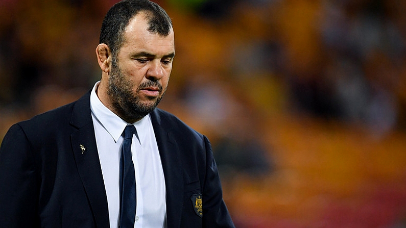 9 June 2018; Australia head coach Michael Cheika prior to the 2018 Mitsubishi Estate Ireland Series 1st Test match between Australia and Ireland at Suncorp Stadium, in Brisbane, Australia. Photo by Brendan Moran/Sportsfile