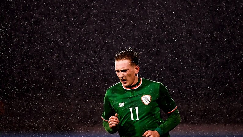 27 March 2018; Ronan Curtis of Republic of Ireland during the UEFA U21 Championship Qualifier match between the Republic of Ireland and Azerbaijan at Tallaght Stadium in Dublin. Photo by Stephen McCarthy/Sportsfile